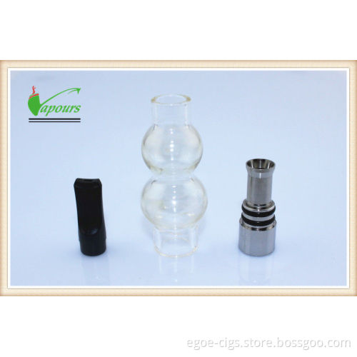 510 Ego Transparent E Cigarette Atomizer , Chrome Drip Tip